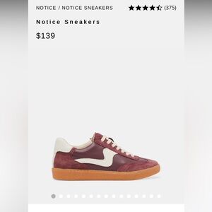 Dolce Vita Notice Sneakers in Cramberry Suede